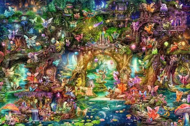 Puzzle 4000 Teile - Die verborgene Welt der Feen