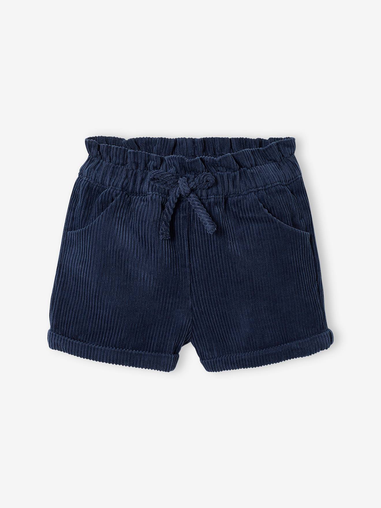 Vertbaudet Mädchen Baby Cord-Shorts - marine