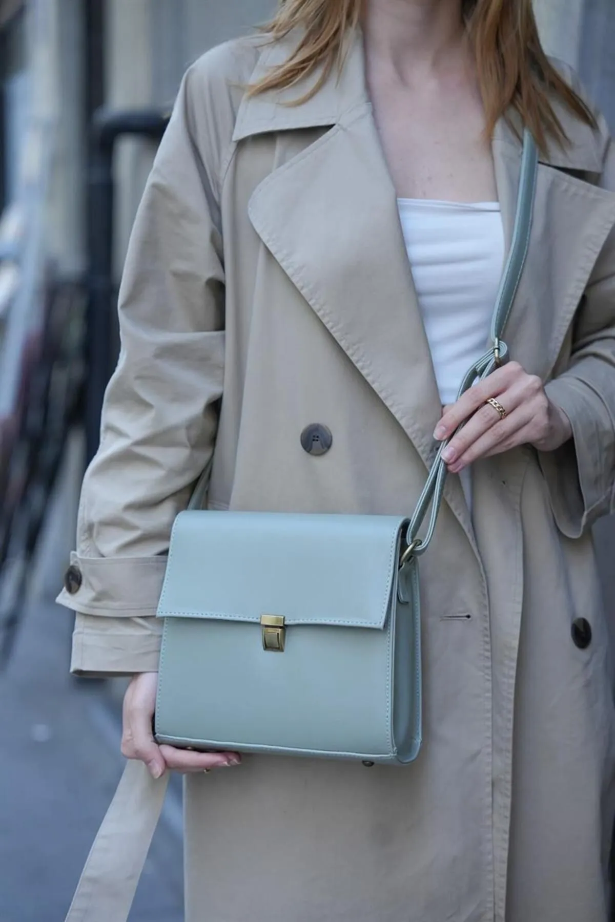 Madamra  Mintfarbene Damen-Design-Vintage-Tasche