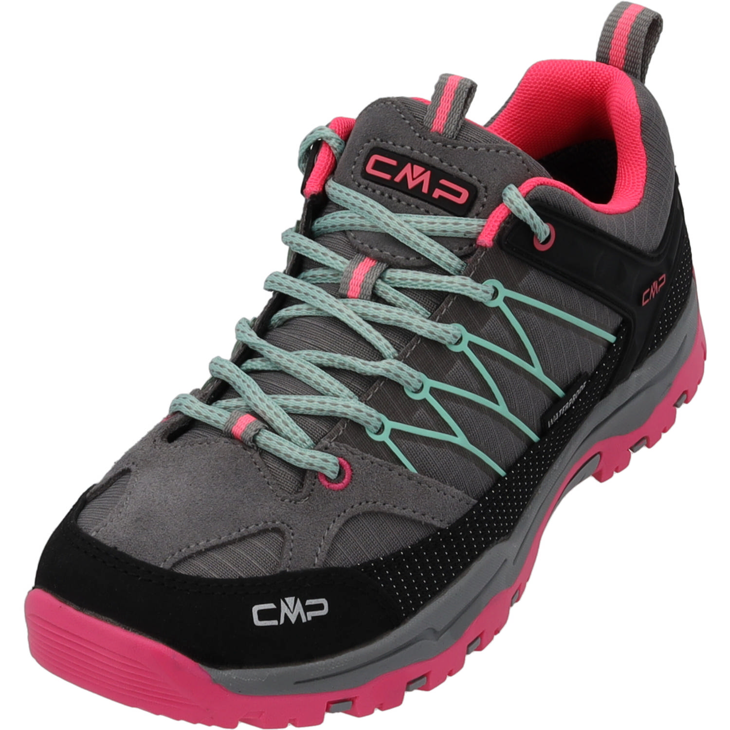 CMP Rigel Low 3Q54554 W, Trekkingschuhe, Kinder, cemento-pink fluo