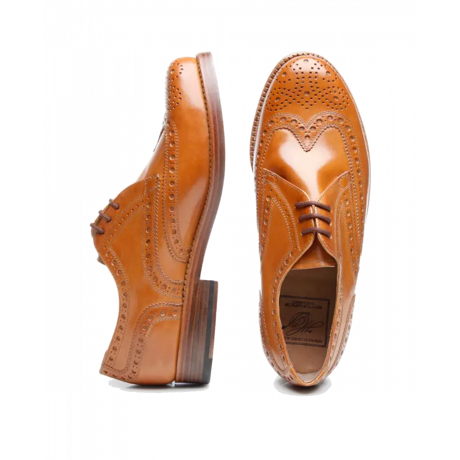 Heinrich Dinkelacker - Businessschuhe Derby JANOSCH K FULL-BROOGUE AC Antikcalf - beige