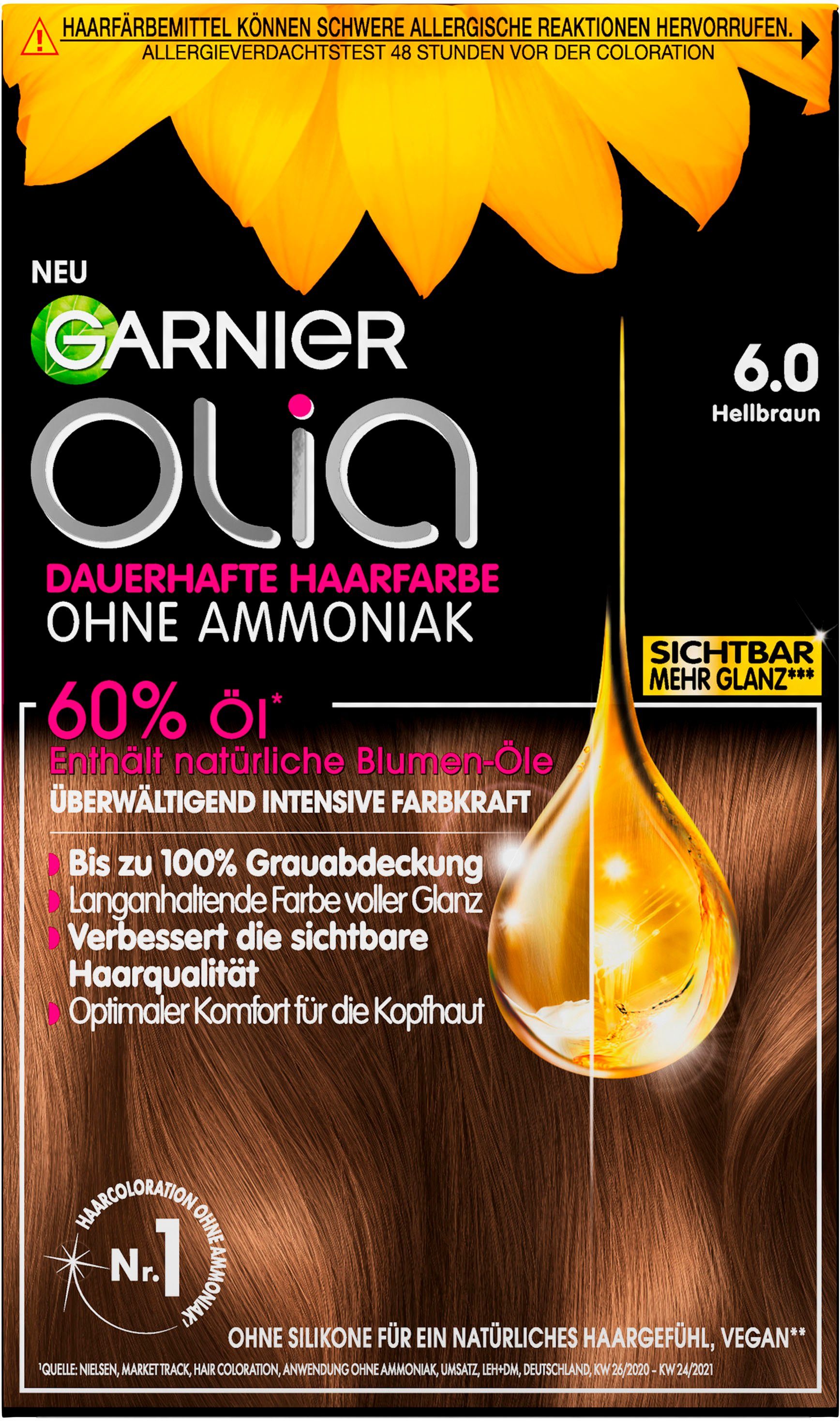 GARNIER Coloration Garnier Olia dauerhafte Haarfarbe, Set, 3-tlg., Ölbasis