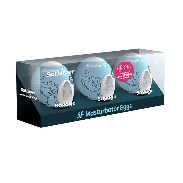 Satisfyer Masturbator Æg 3-delt Sæt Savage