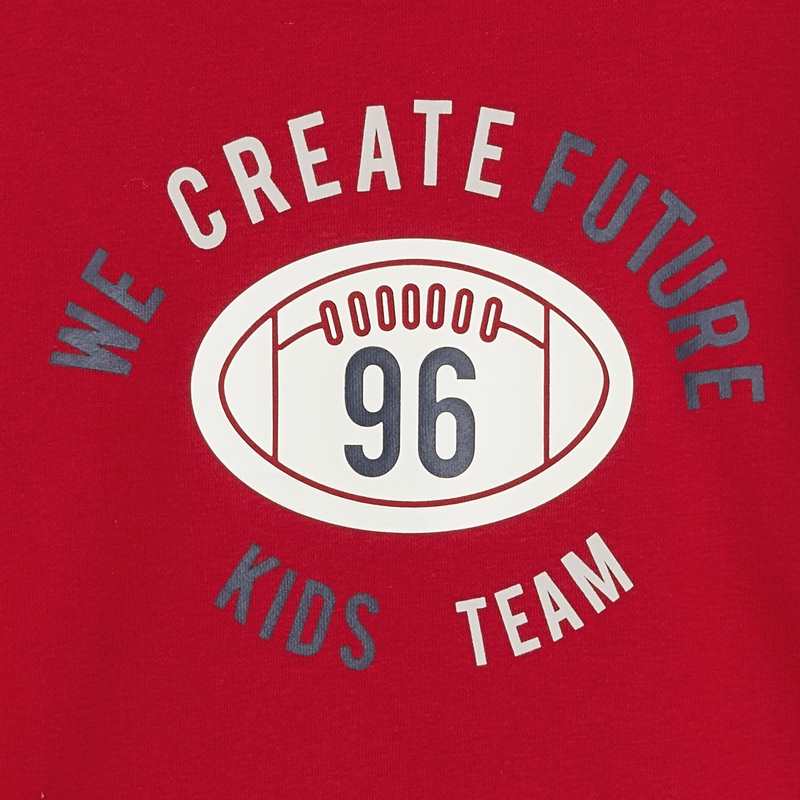 Sweat-shirt style rugby rouge garçon