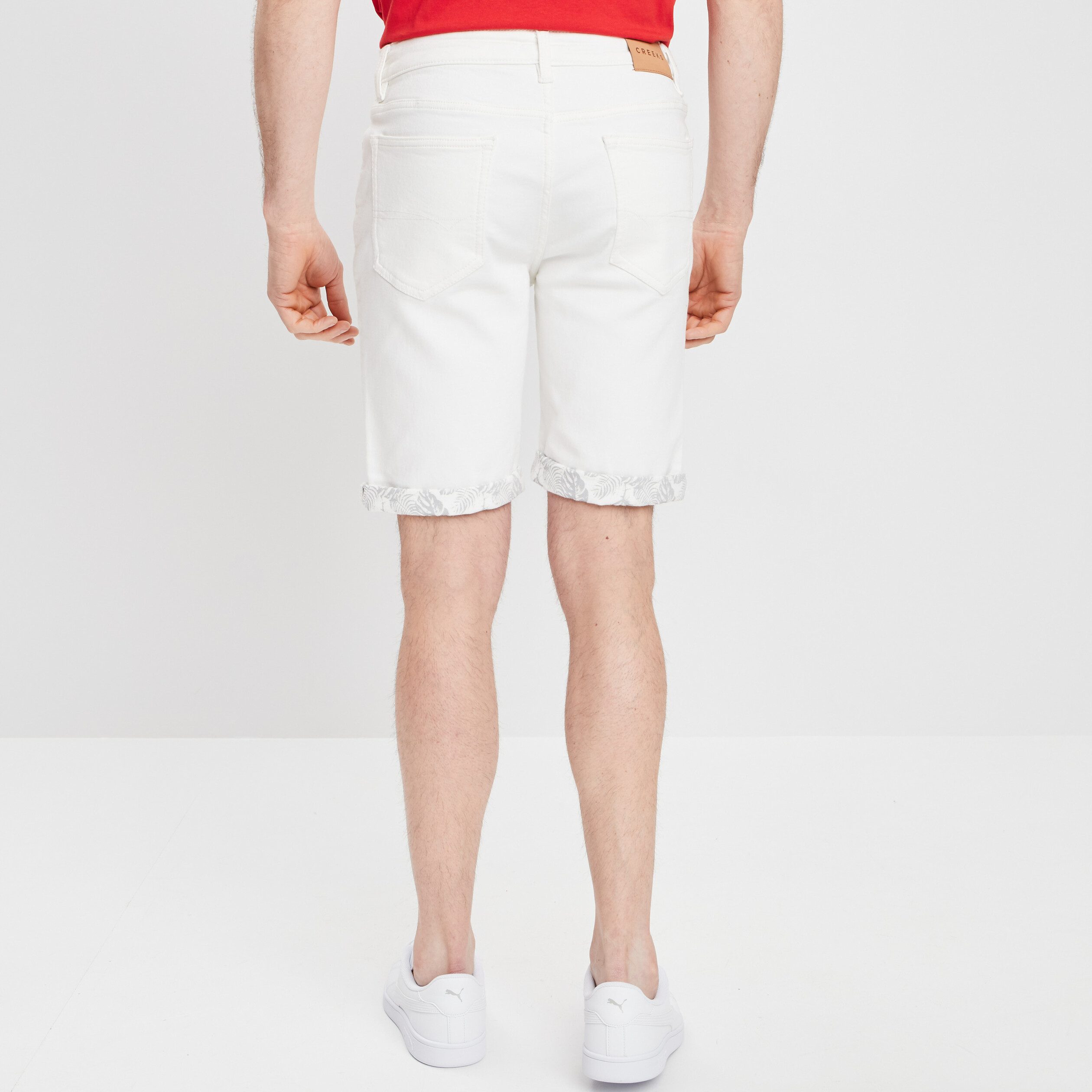 Bermuda straight en jean ivoire homme | La Halle