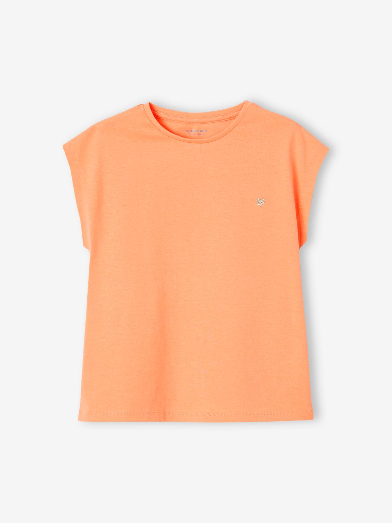 Vertbaudet Mädchen T-Shirt BASIC, personalisierbar Oeko-Tex - wollweiß