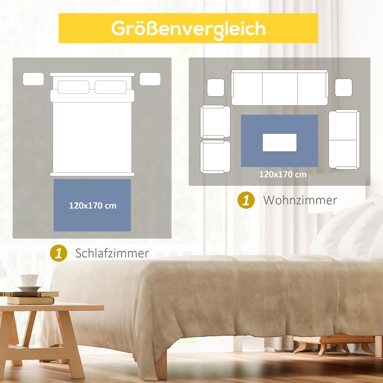 HOMCOM Teppich im Trenddesign moderner Teppich mit geometrischen Formen für Wohnzimmer Schlafzimmer Küche Polyester Grau Schwarz Weiß 120 x 170 cm