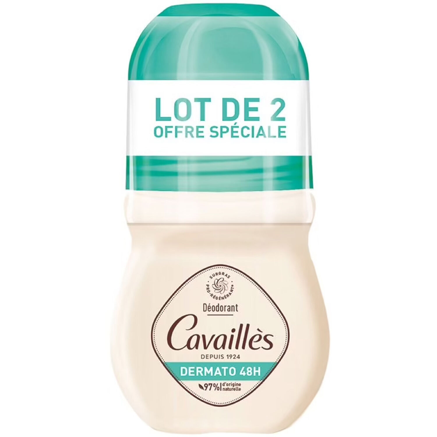 Cavaillès Dermato Lot de 2 Déodorant Roll-On 48h 50ml