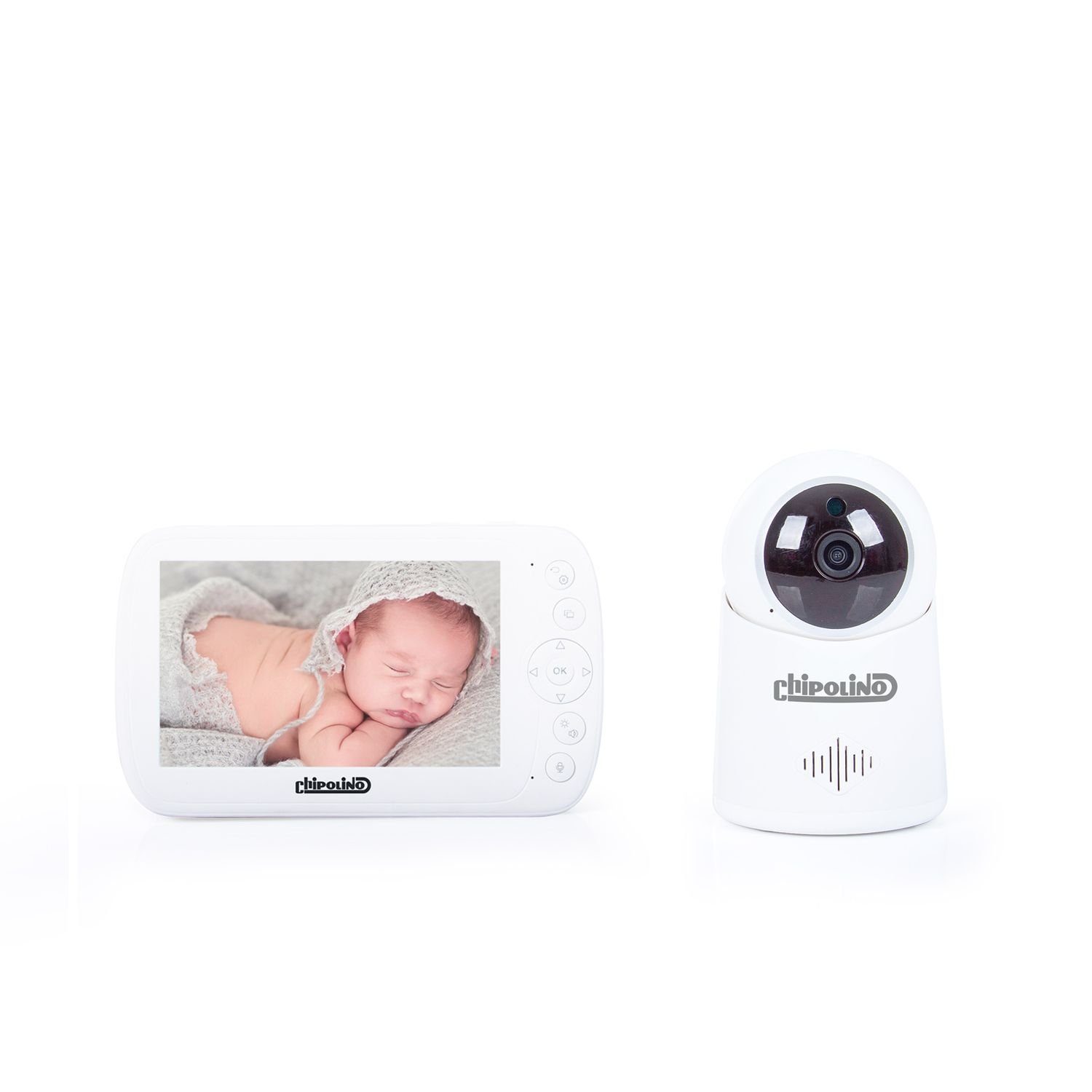 Chipolino Babyphone Video-Babyphone Orion 5 Zoll, LCD Nachtsicht, Musik, Temperatursensor