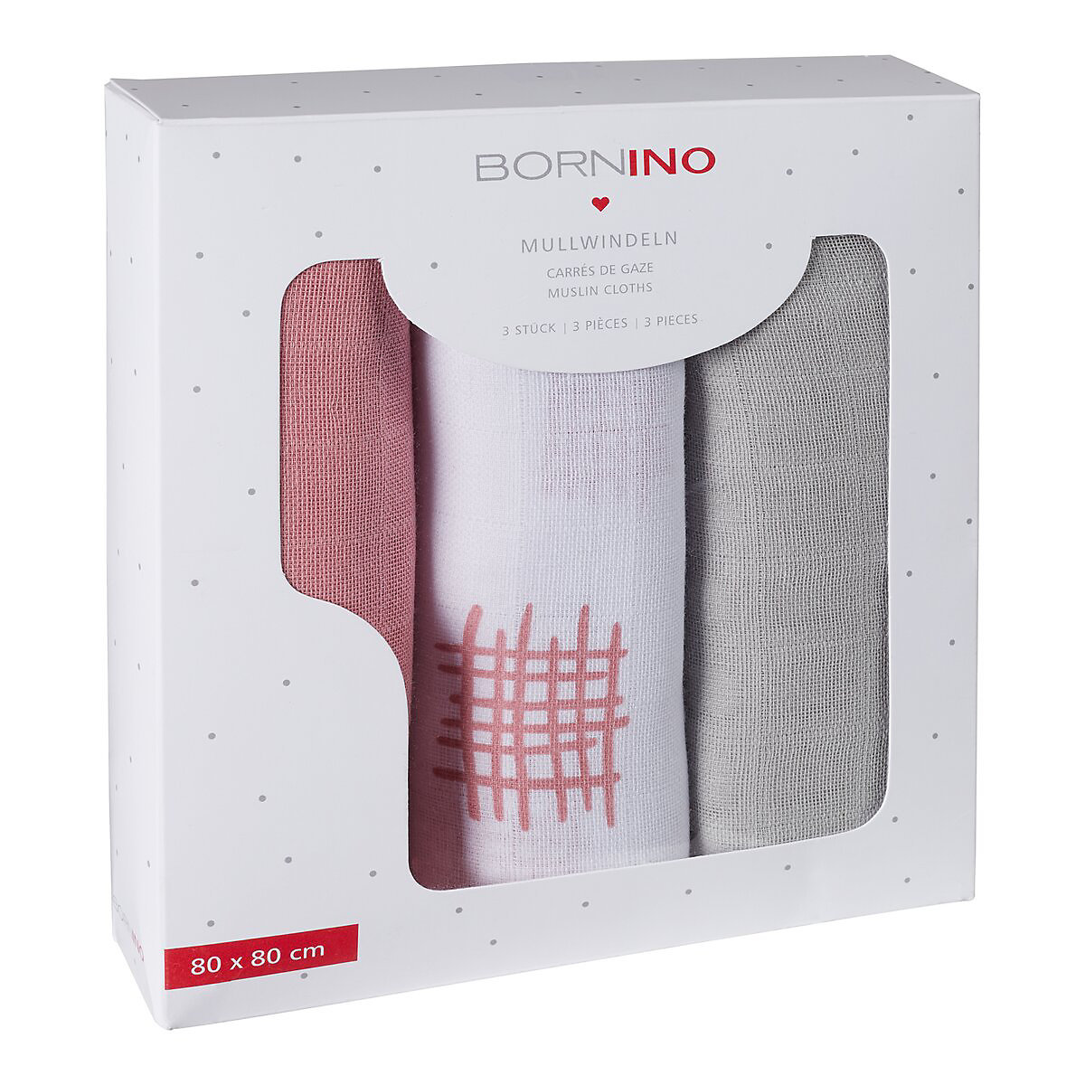 3er Pack Mullwindeln 80x80 cm