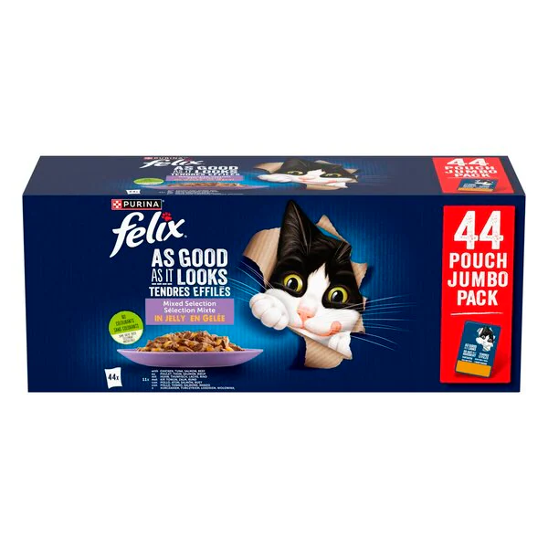 Felix Every Day Feast in Jelly -lajitelma kissanruokaa 44 x 85 g