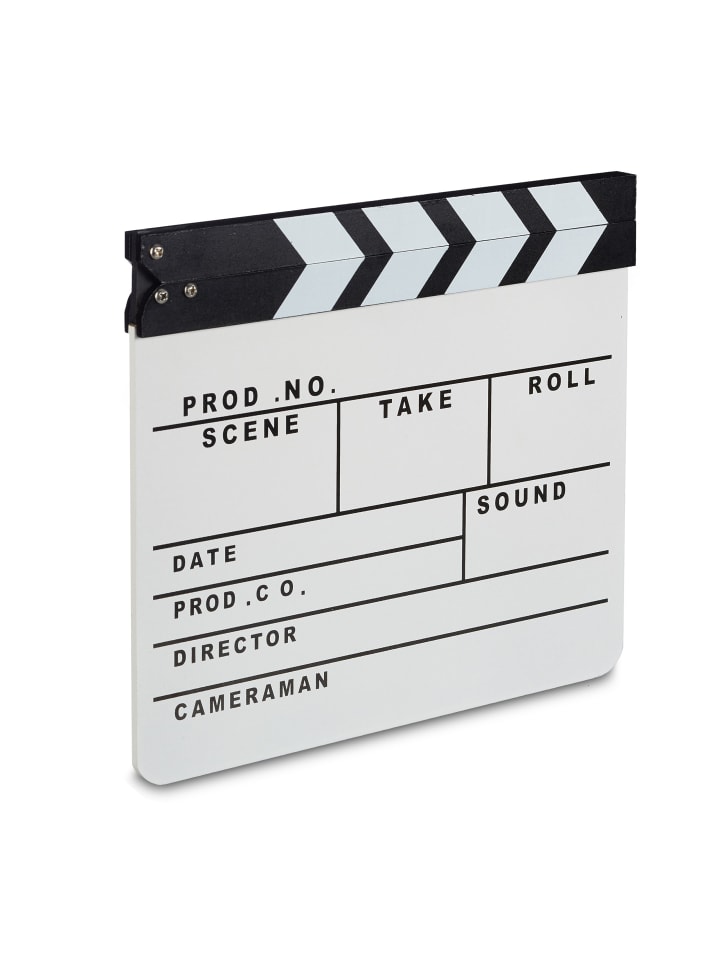 relaxdays 2x Filmklappe in Schwarz/ Weiß günstig kaufen onesize