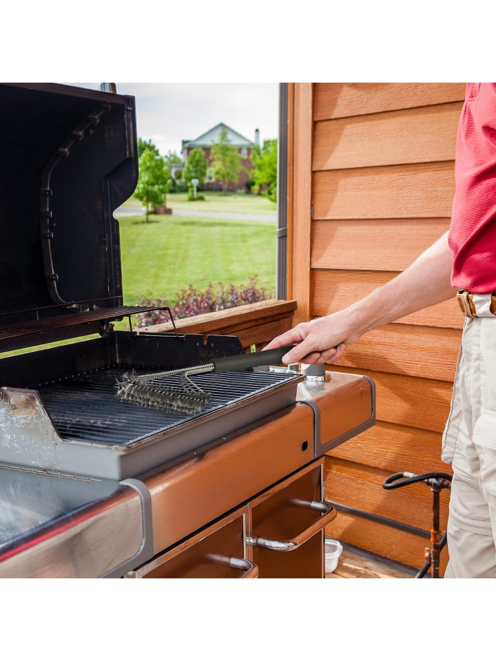 relaxdays 2 x Grillbürste in Silber/ Schwarz günstig kaufen onesize
