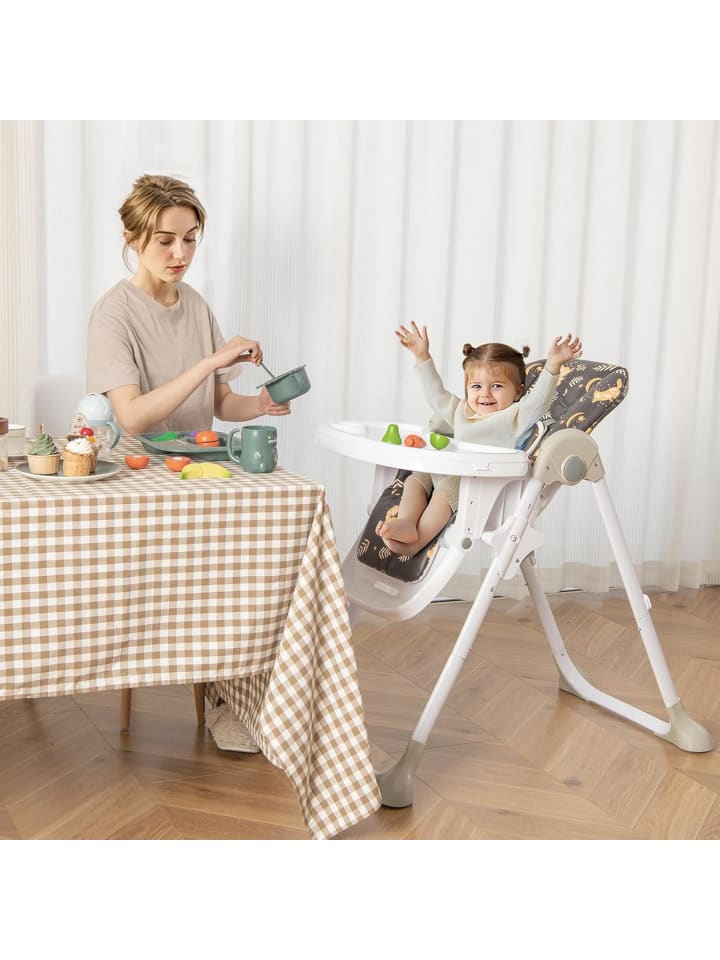 COSTWAY 6 in 1 Hochstuhl 6-36 Monate in Braun günstig kaufen onesize