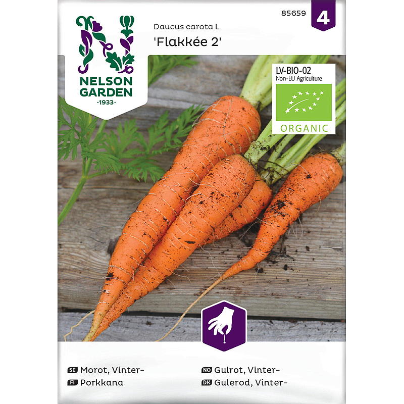 Nelson garden Frø Gulrot Høst/Vinter-, Flakkée 2, org.