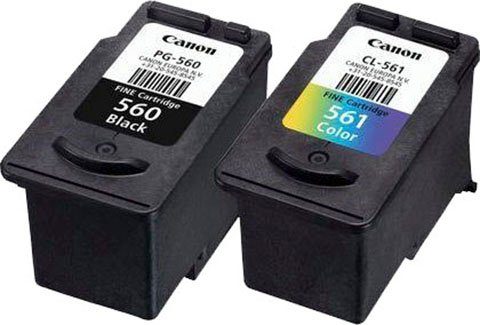 Canon PG-560 CL-561 Tintenpatrone (Spar-Set, original Druckerpatrone 560 561 schwarz/cyan/magenta/gelb)