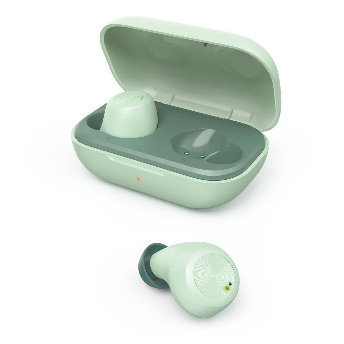 Hama Bluetooth-Kopfhörer True Wireless In-Ear Sprachsteuerung Bluetooth-Kopfhörer (Freisprechfunktion, Sprachsteuerung, True Wireless, integrierte Steuerung für Anrufe und Musik, kompatibel mit Siri, Google Now, Google Assistant, Siri, A2DP Bluetooth