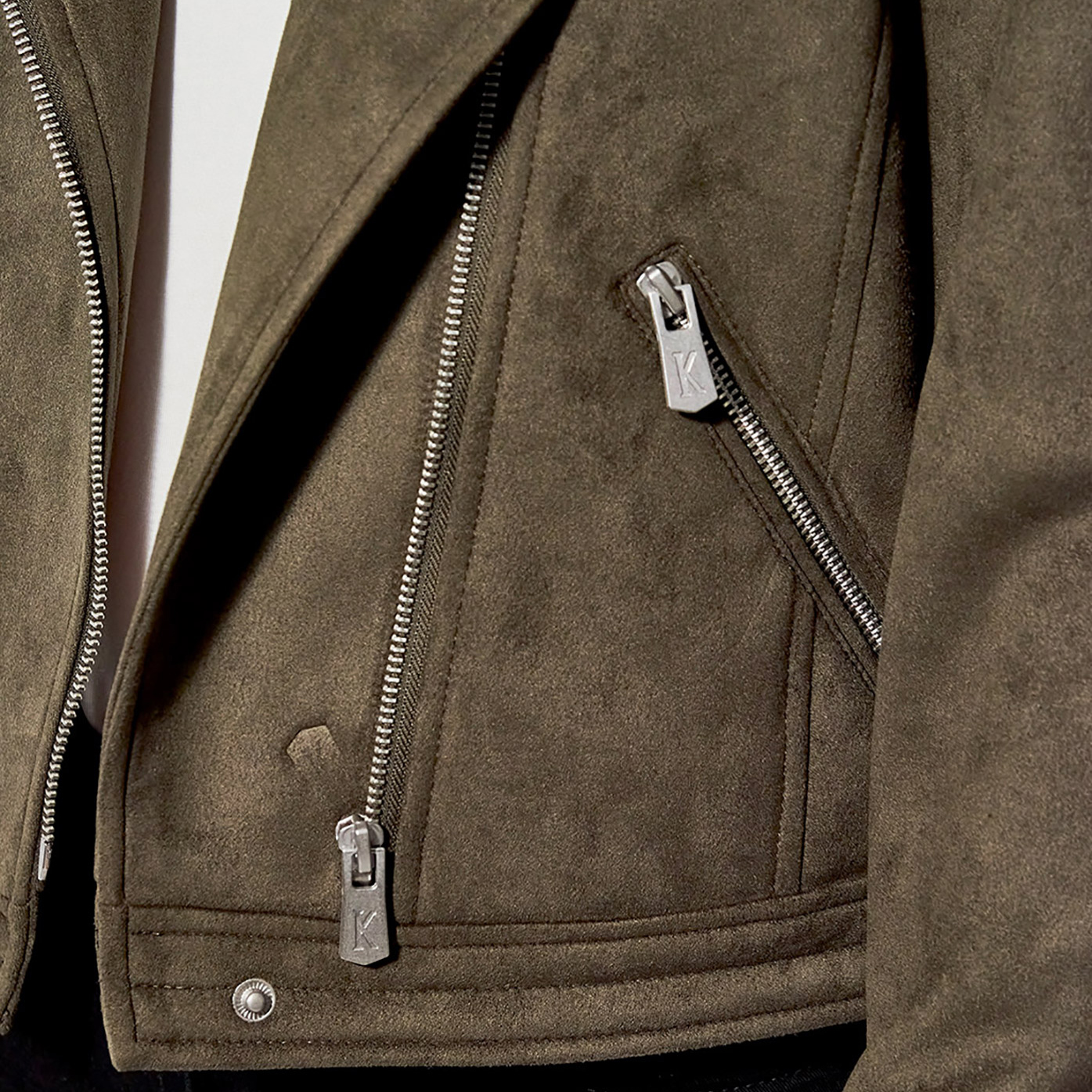 FREON  Veste régular kaki Femme, style motard