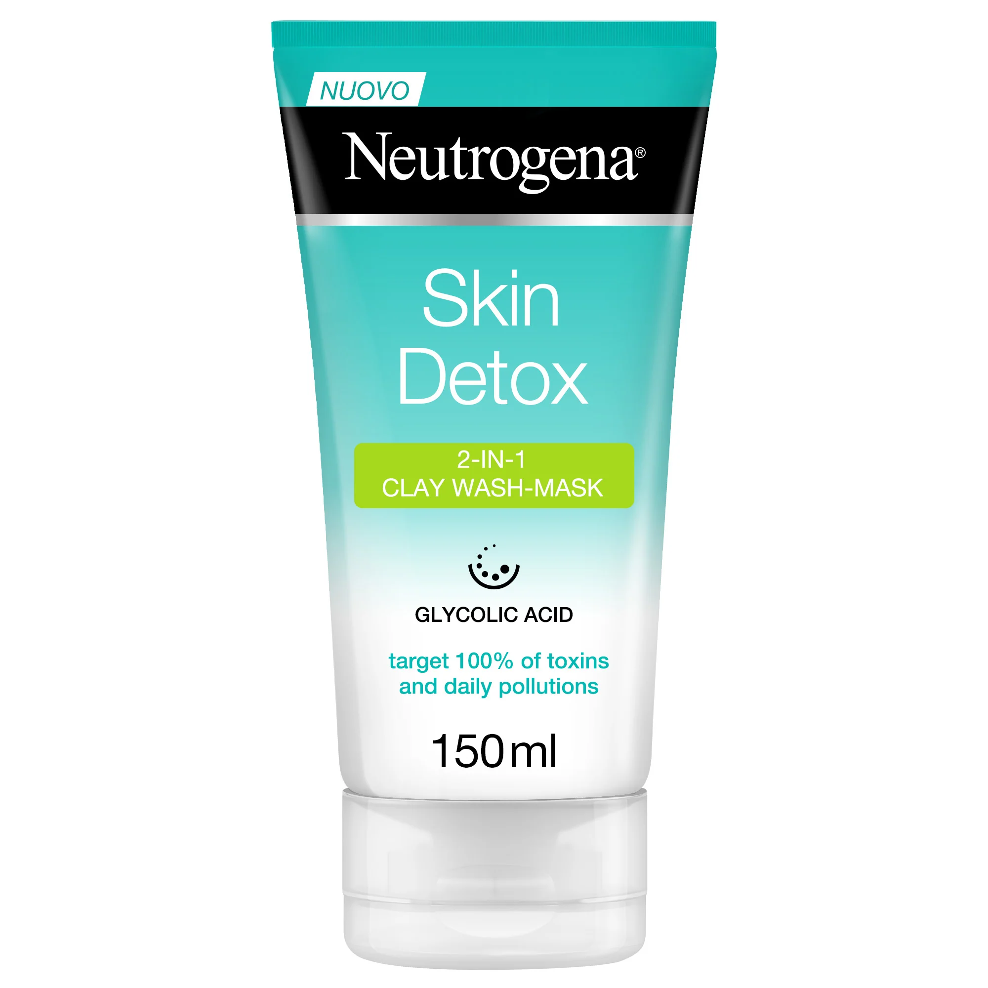 Veido odos detoksikuojanti 2 viename valomoji molio kaukė - valomoji veido kaukė, veido valomasis kremas