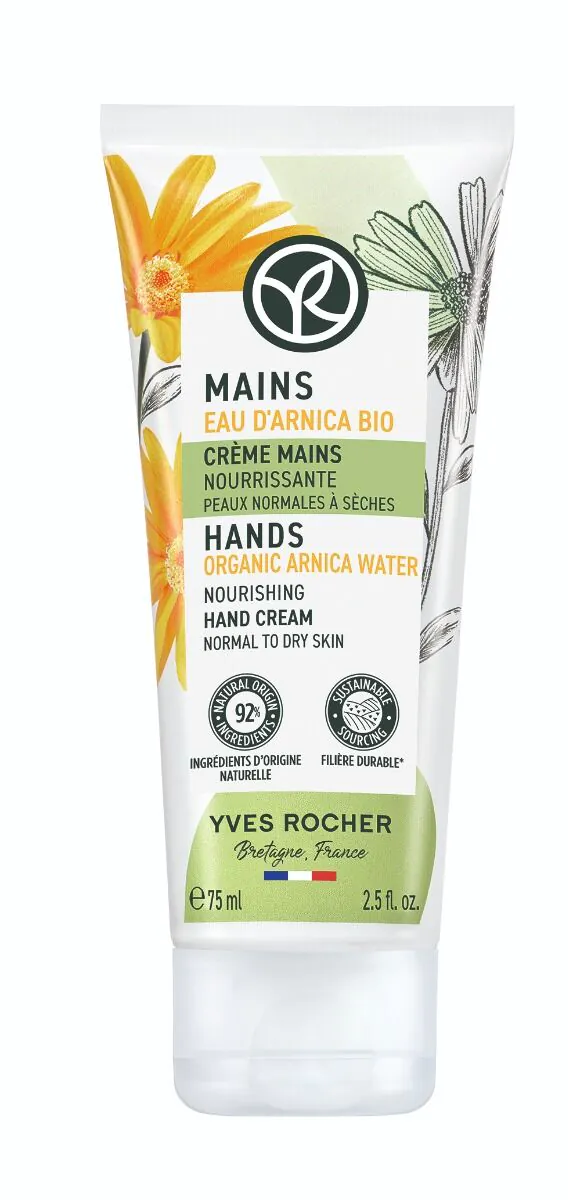Yves Rocher Arnica Water Organic hranljiva krema za ruke