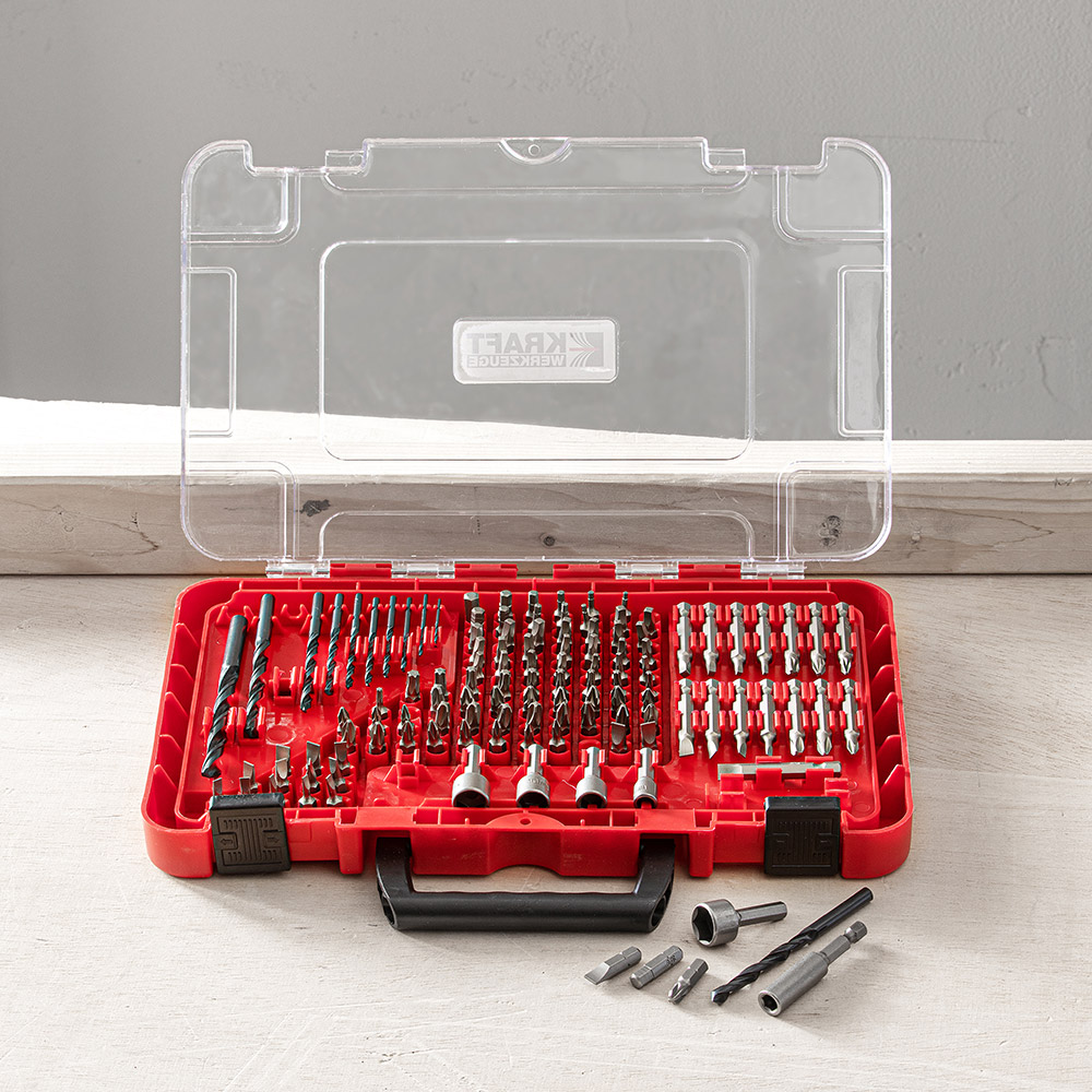 Kraft Werkzeuge Bit-/Bohrer-Set im Koffer 120-tlg.-Set