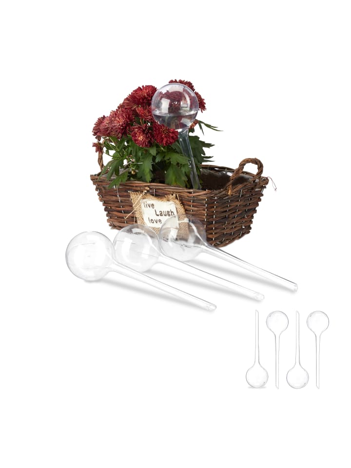 relaxdays 8x Bewässerungskugeln in Transparent günstig kaufen onesize