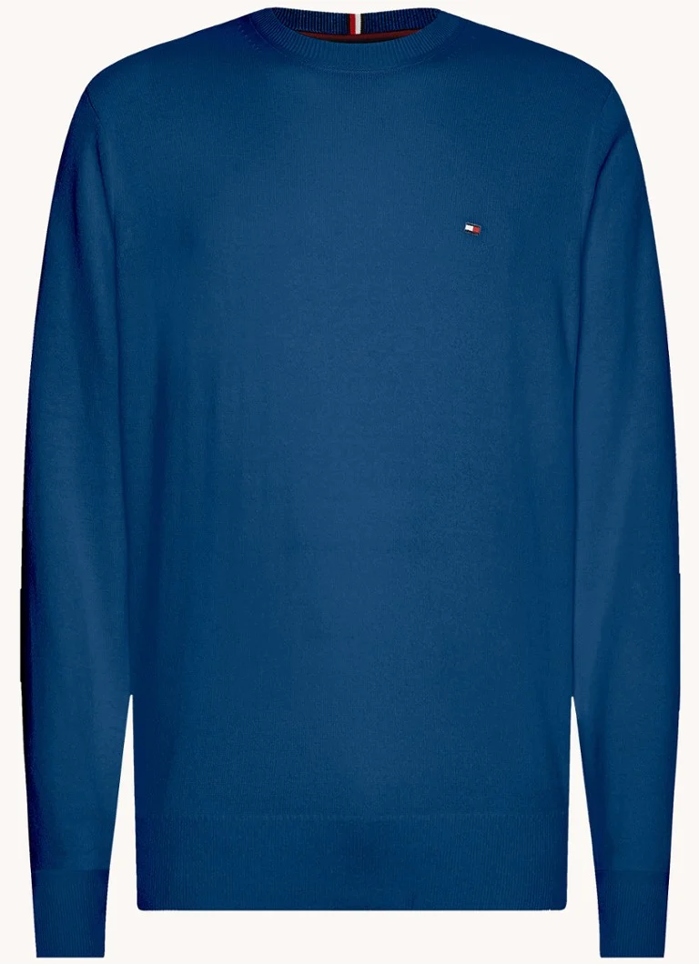 Tommy Hilfiger Fine-knit cashmere blend pullover with logo embroidery