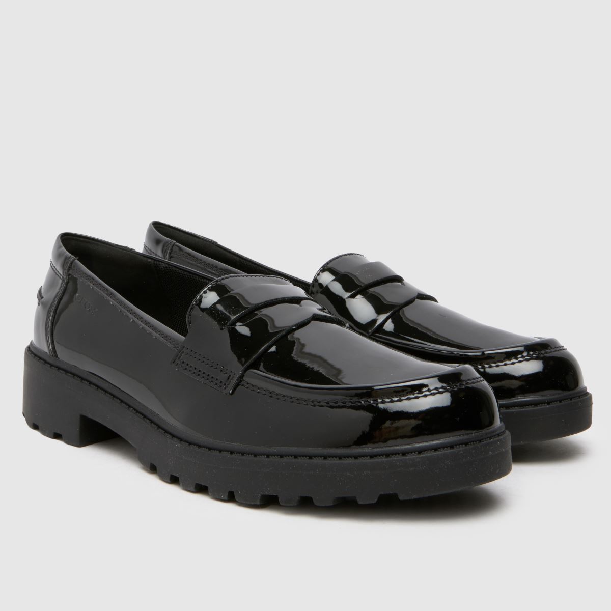 Geox svarta Casey loafers flickor ungdomsskor