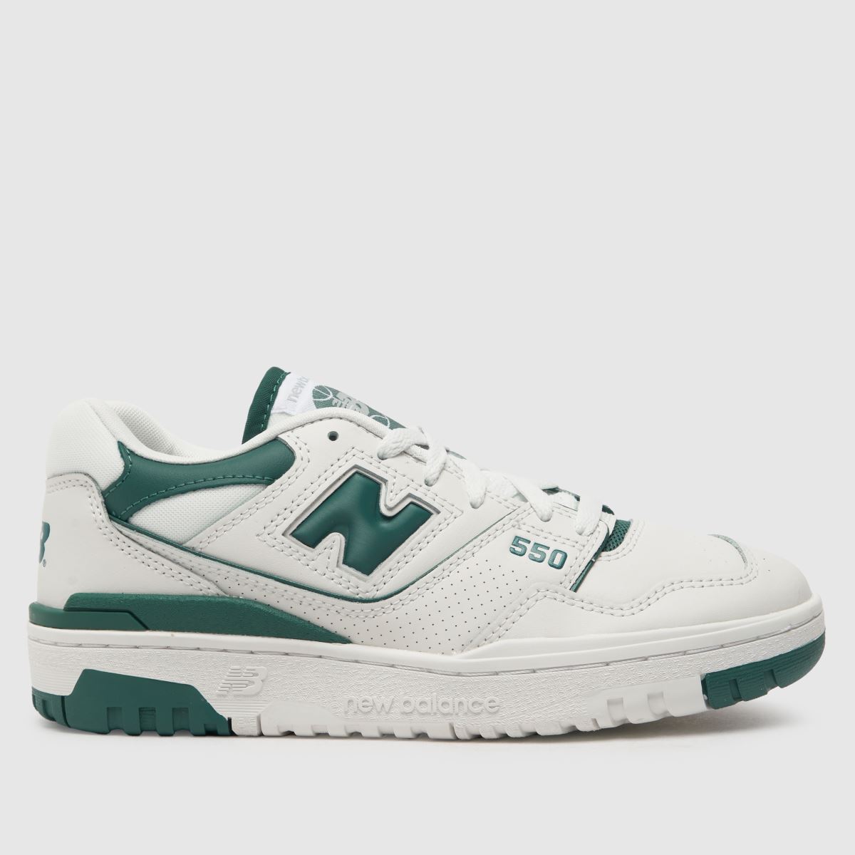 New Balance bb550 träningsskor i vitt och grönt