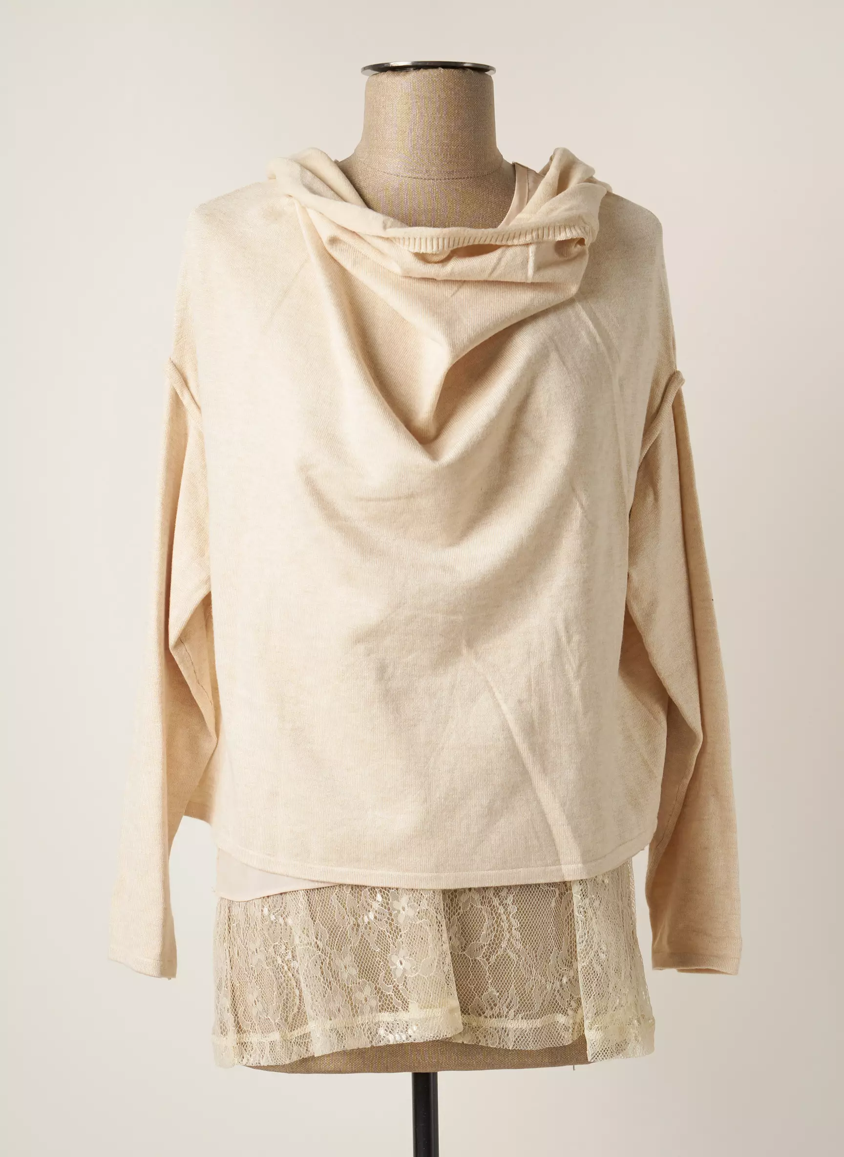 Odemai Pull Tuniques Femme couleur rose
