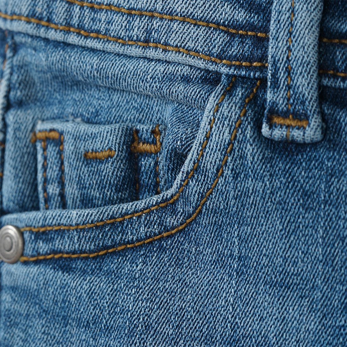 Mädchen Slim-Jeans mit verstellbarem Bund