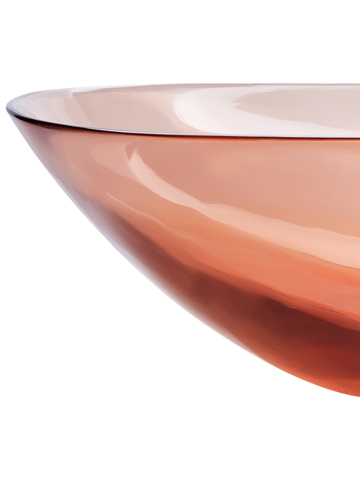Beliani Waschbecken MOENGO in Transparent/Rot - (W) 54 x (H) 15 x (L) 36 cm günstig kaufen onesize