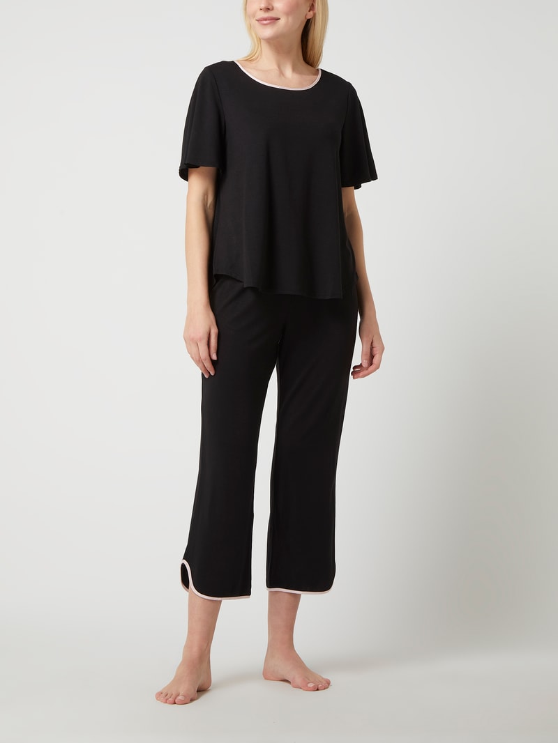 Pyjama mit Stretch-Anteil in schwarz