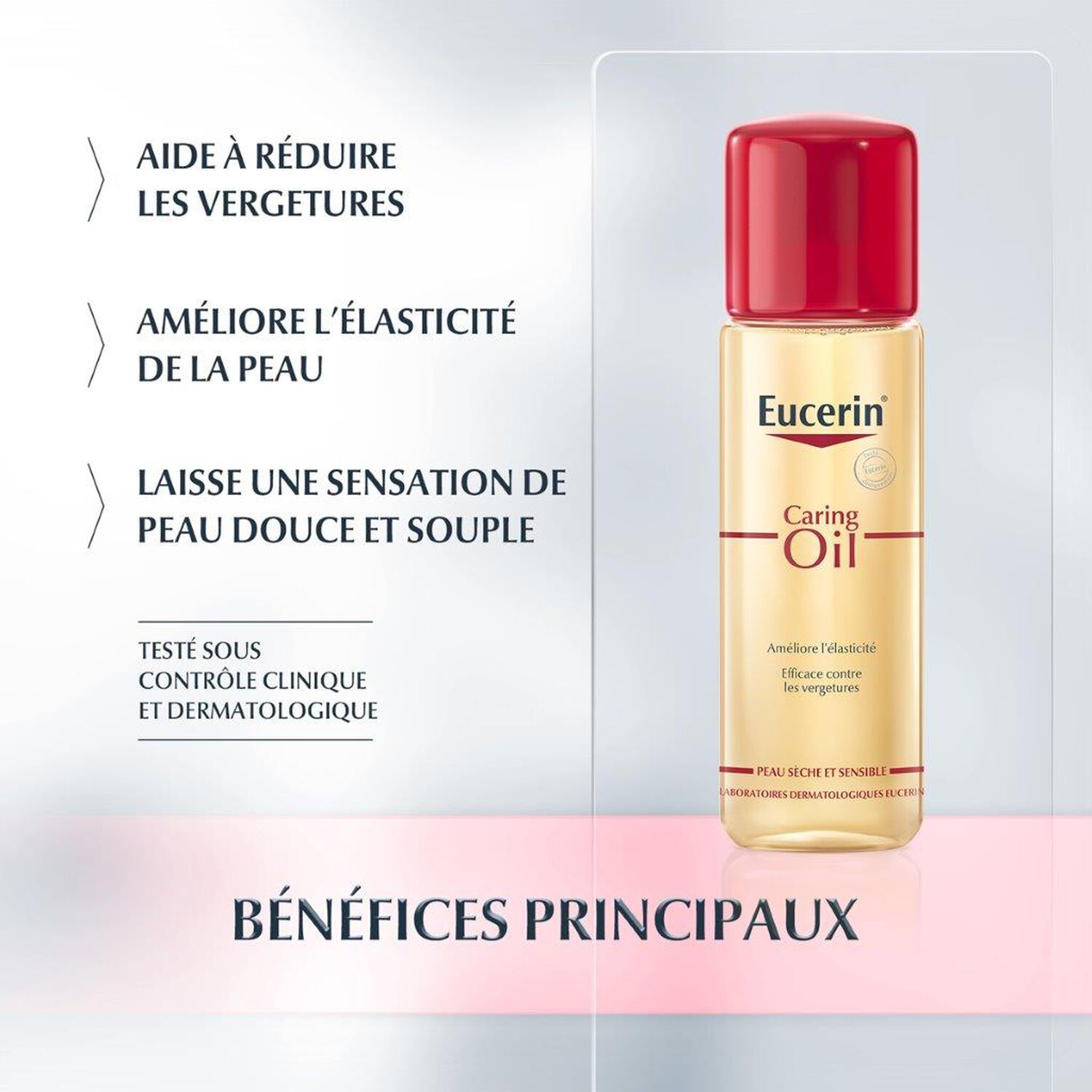 Eucerin Caring Oil PH5 Huile de Soin Vergetures aux Huiles Naturelles