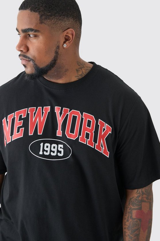 Plus T-Shirt mit New York Print