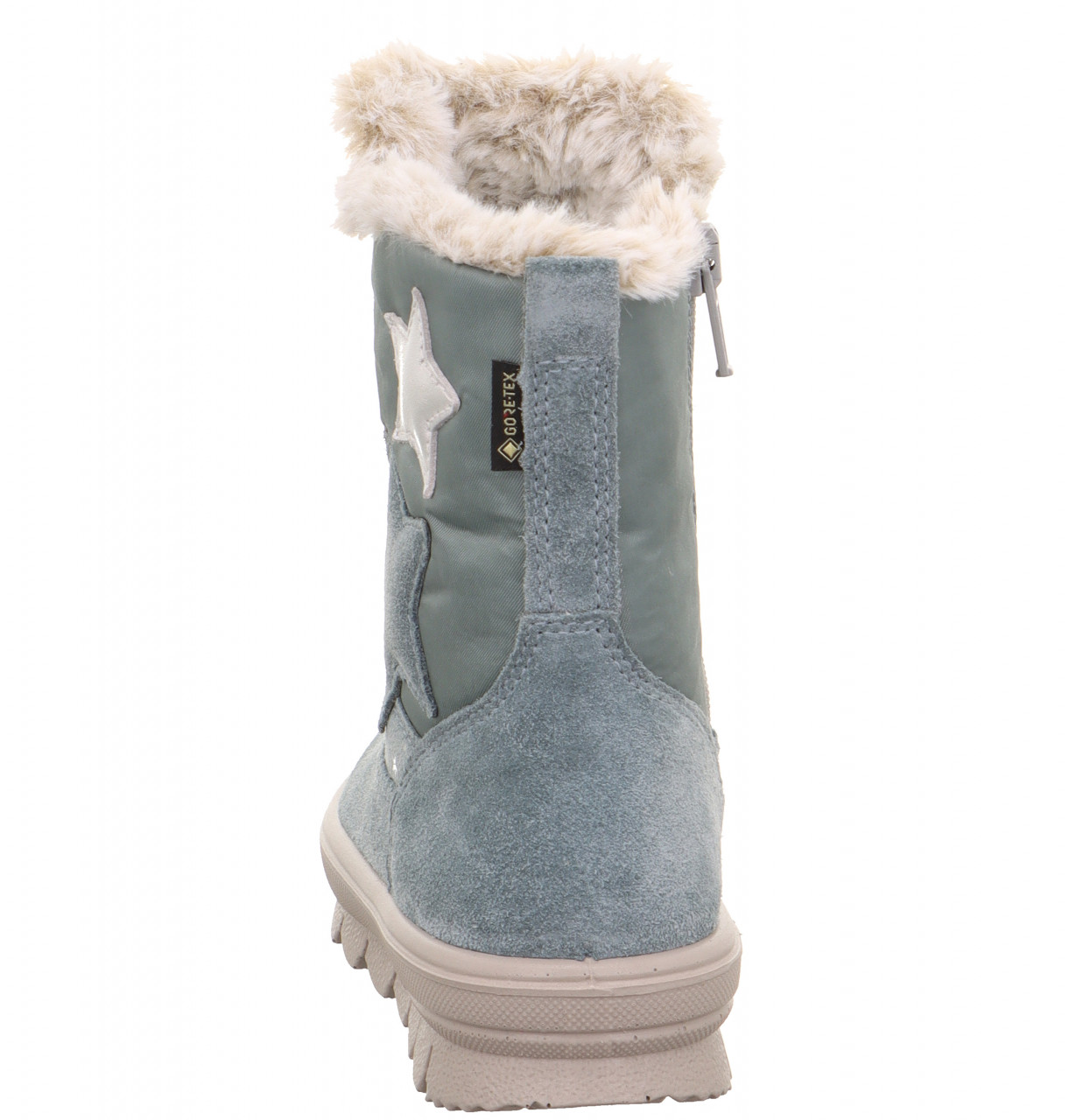 FLAVIA - Hellgrün/Silber Stiefel mit Reißverschluss
