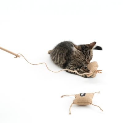 TIAKI Katzenspielzeug-Set Maus mit Katzenminze