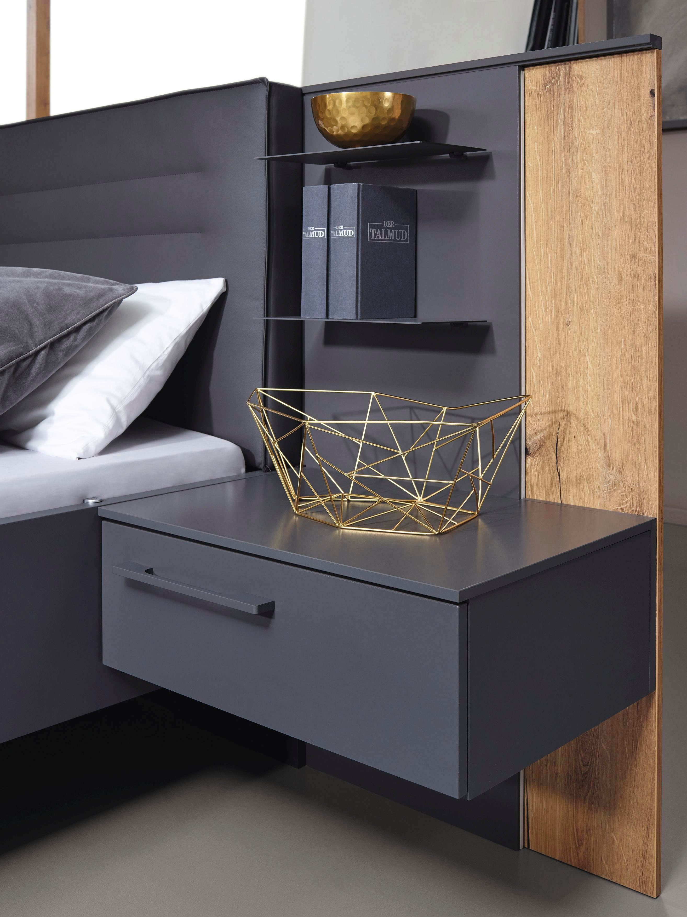 rauch Bettanlage Valetta, (Set 5-tlg) Bett, 2 Nachttische, 2 Paneele, optional mit Beleuchtung