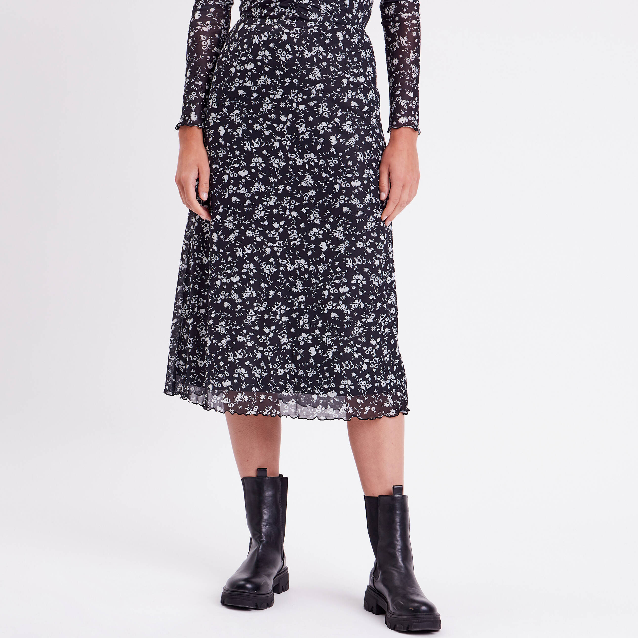 Jupe droite noir femme | Cache Cache
