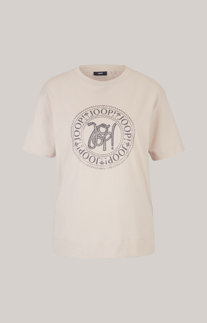 Baumwoll-T-Shirt in Beige
