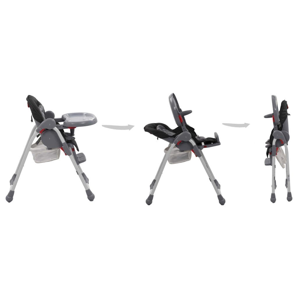 vidaXL Kombihochstuhl Babystuhl Hochstuhl Babysitz Kinderstuhl Kunststoff mit Tischablage Gr