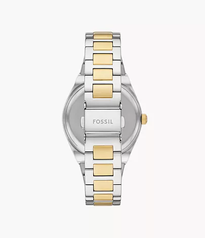 Fossil Uhr Scarlette 3-Zeiger-Werk Datum Edelstahl Bicolor