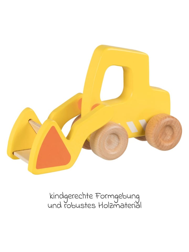 Goki Spielfahrzeug aus Holz - Radlader in gelb günstig kaufen onesize