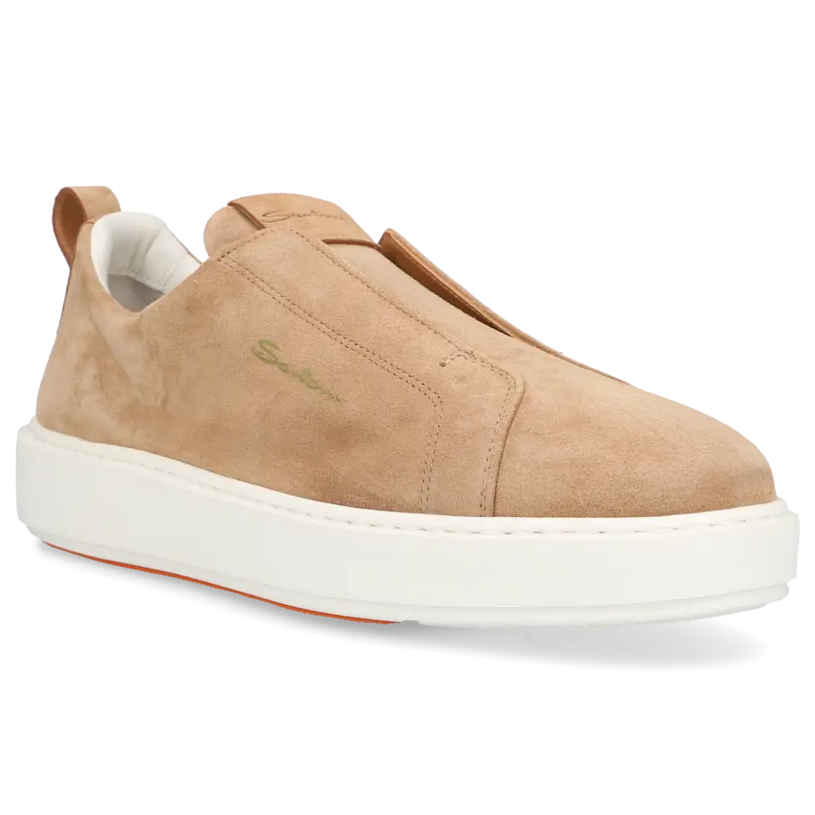 Santoni - Sneaker Slip on 61224 Kalbsleder - beige