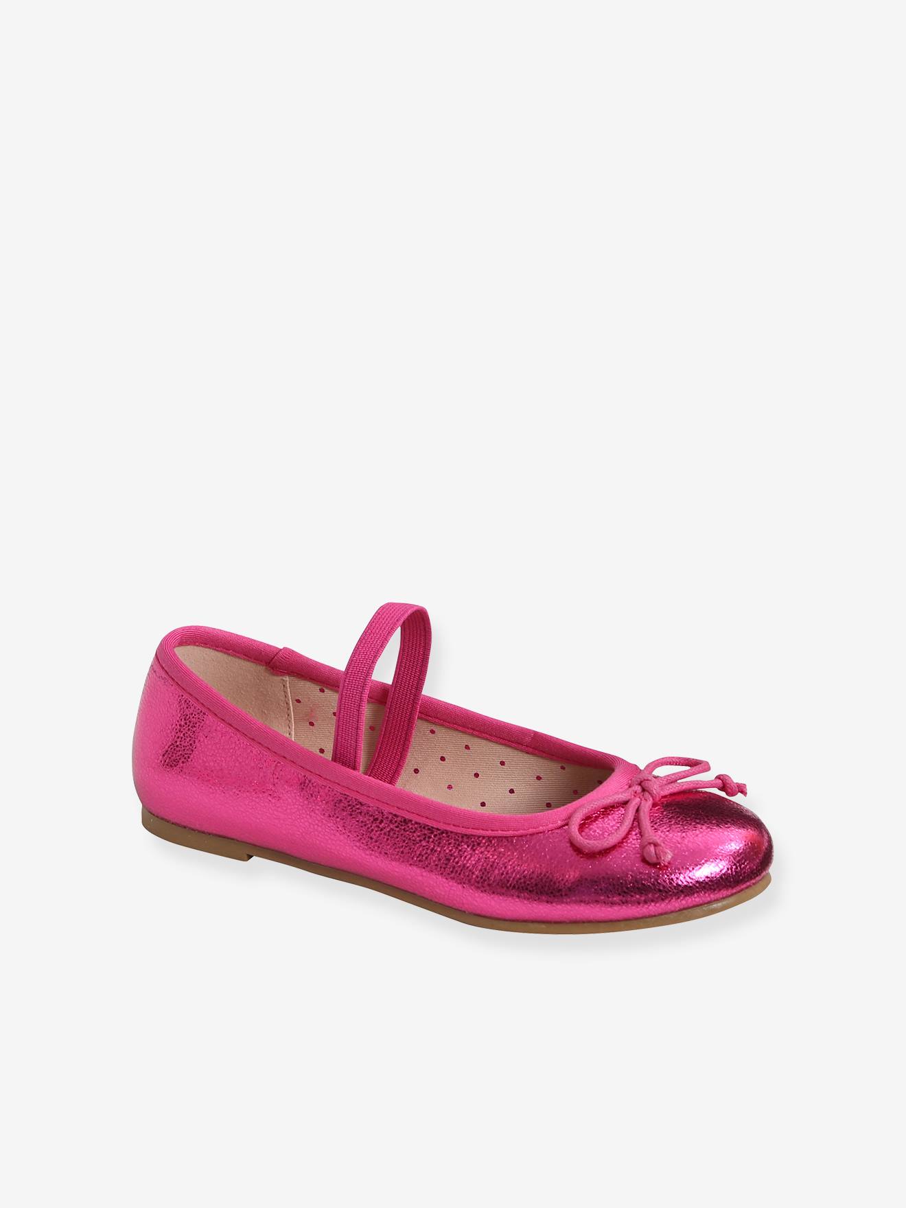 Ballerines irisées fille bleu marine métallisé