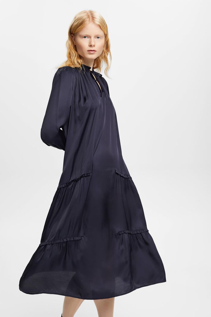 Midikleid mit Drapé-Effekt