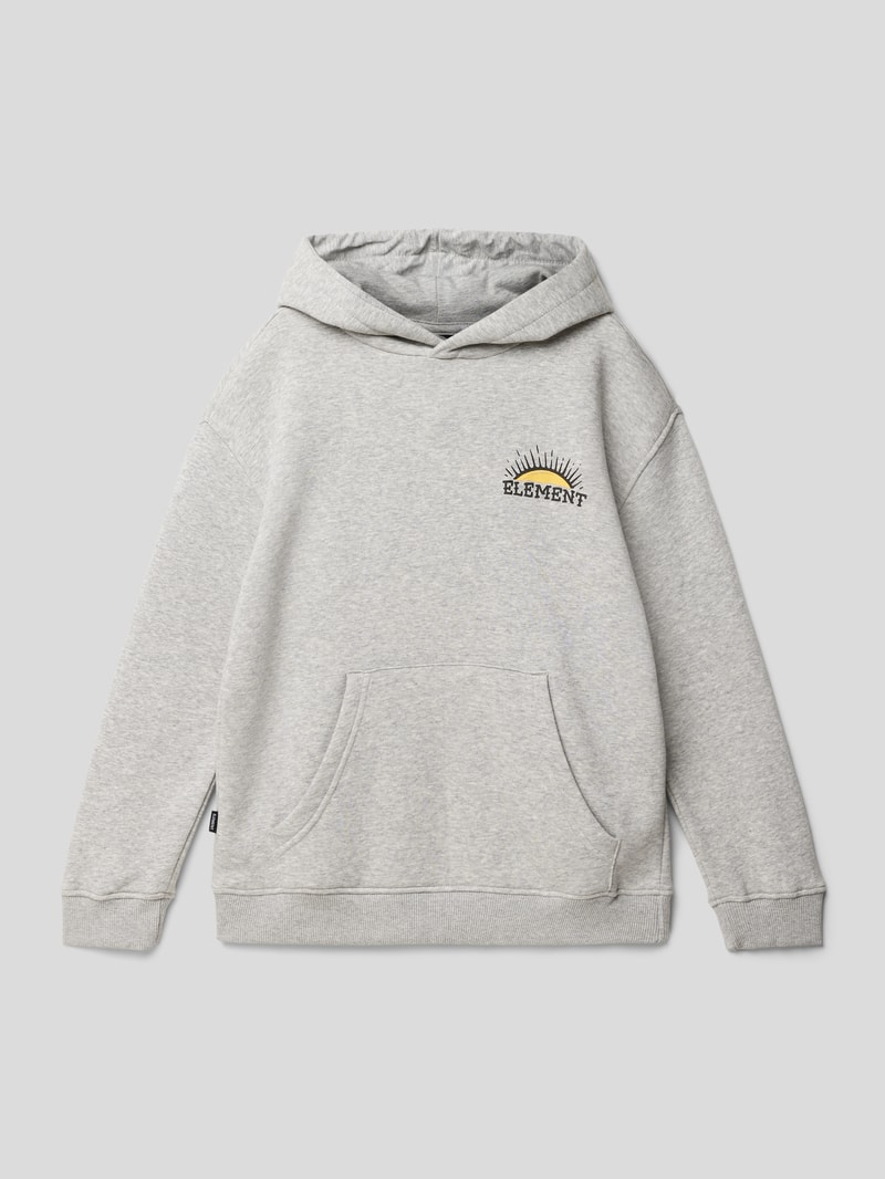 Hoodie mit Känguru-Tasche Modell 'PHOENIX' in mittelgrau meliert