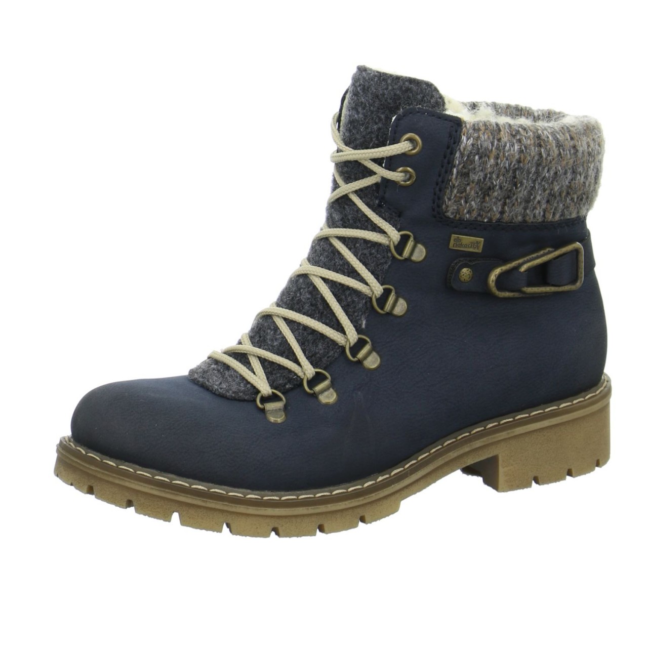 RIEKER Schnür-Stiefeletten schwarz