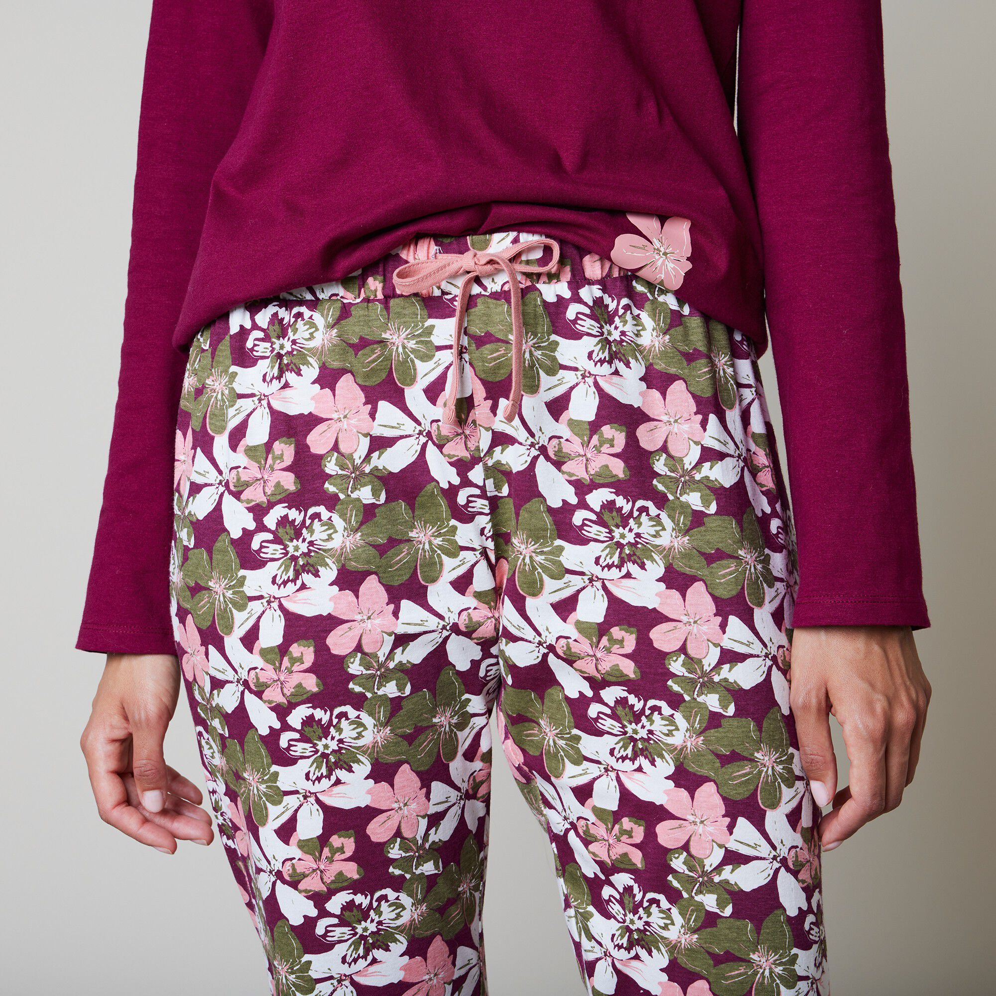 Pantalon pyjama imprimé fleurs