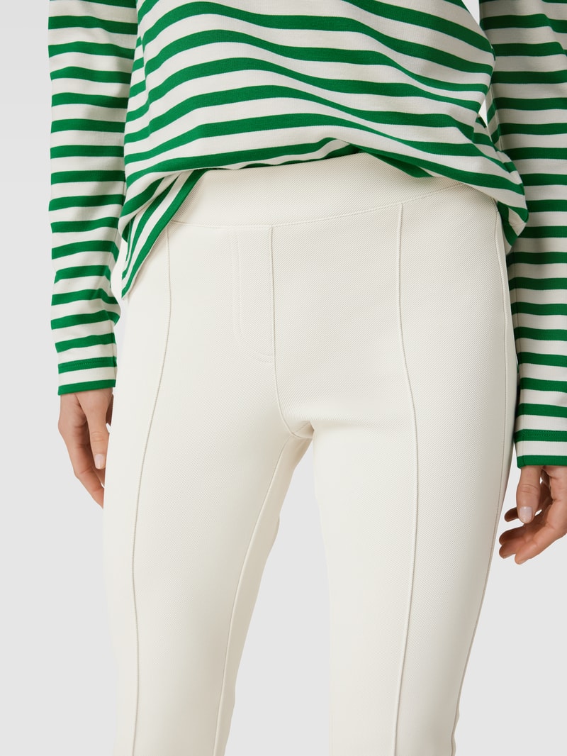 Stoffhose mit Ziernähten Modell 'RANEE EASY KICK' in kitt